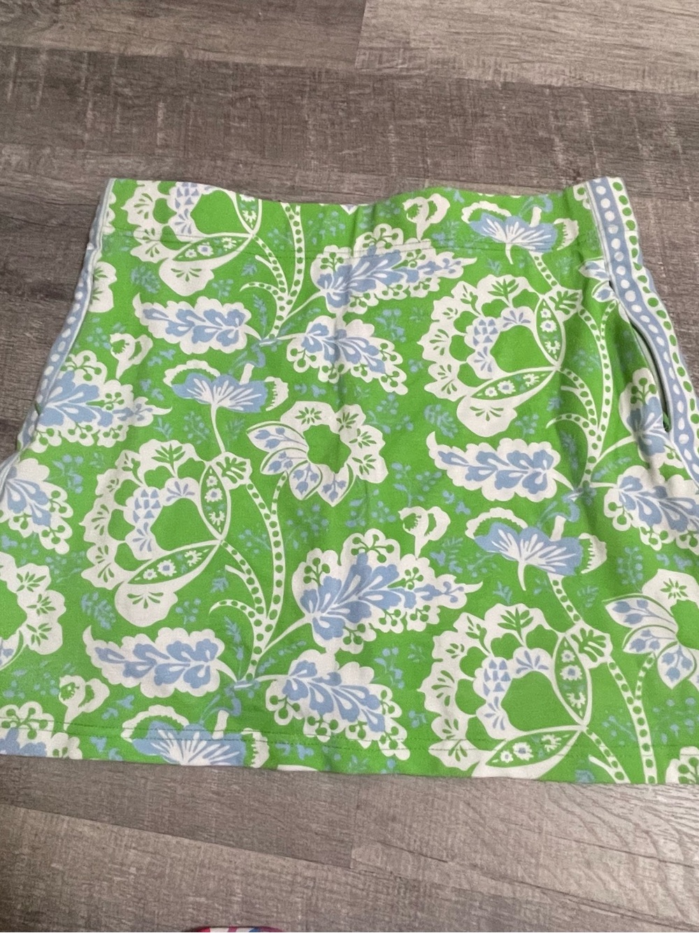 Gretchen Scott  Skirt  turquoise Green Floral zip Medium